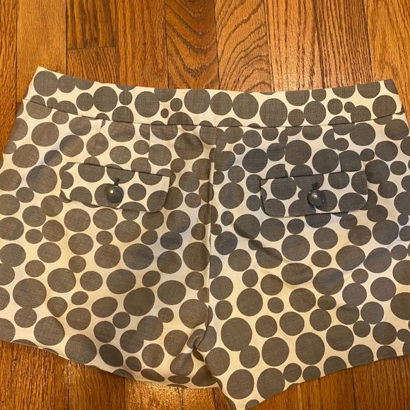 J CREW Cream & Grey Polkadot 100% Cotton Shorts(4) - Picture 4 of 8
